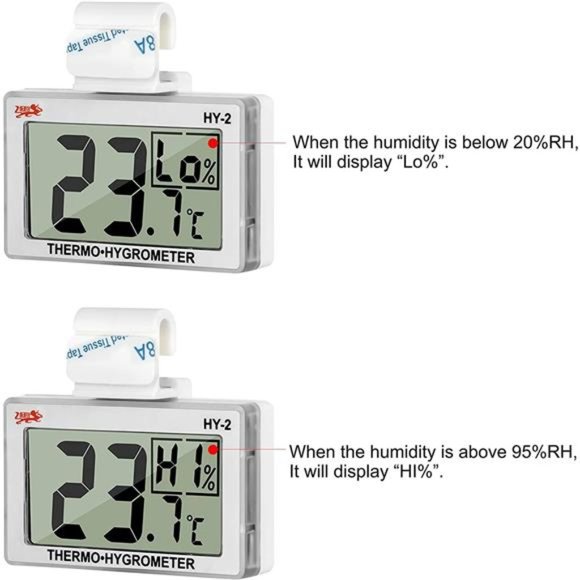 Reptile Thermometer Humidity and Temperature Sensor Gauges Digital Thermometer - Picture 4 of 5